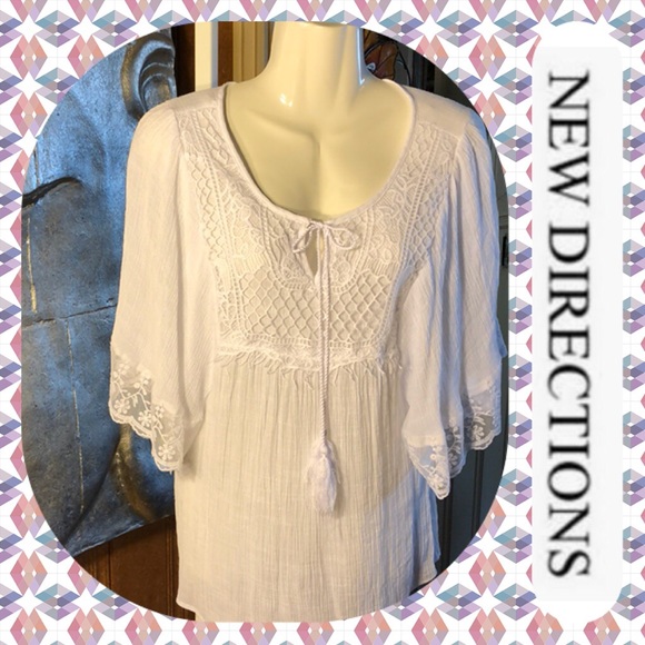 new directions Tops - 🐬🐬New Directions White Summer Top🐬🐬